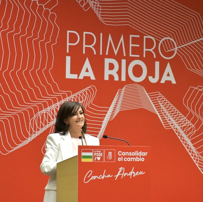 La secretaria general del PSOE riojano, Concha Andreu