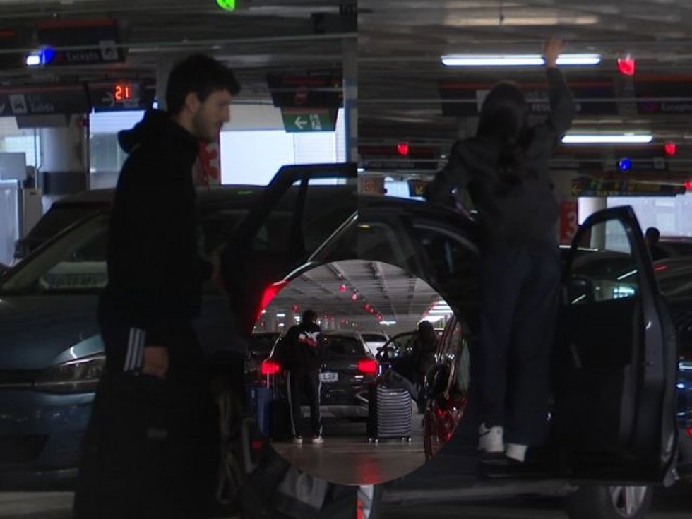 Aitana recibe a Sebastián Yatra en el aeropuerto