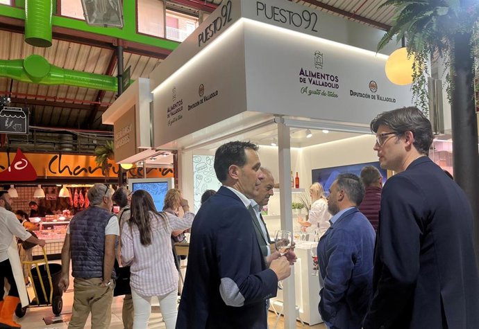 Punto de promoción de los Alimentos de Valladolid en el Mercado de la Paz de Madrid.