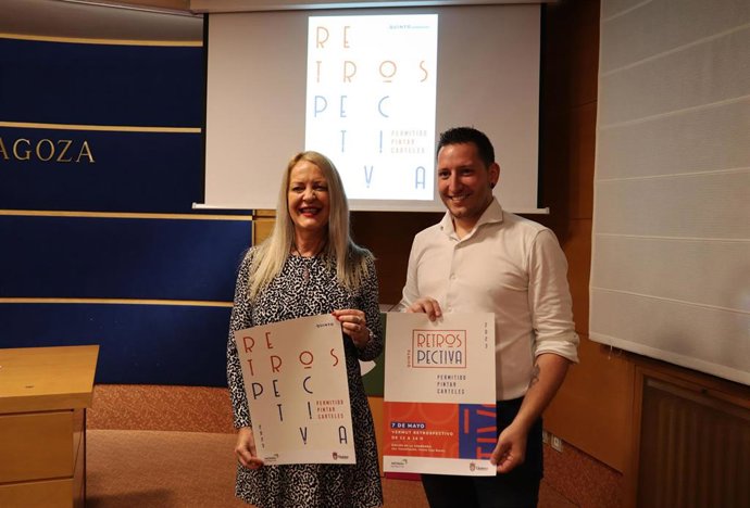 Ros Cihuela, delegada de cultura de la DPZ, y Jesús Morales, alcalde de Quinto