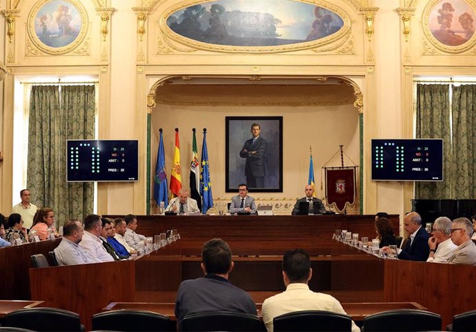 Pleno de la Diputación de Badajoz.