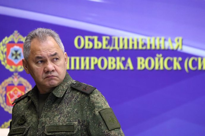 Archivo - El ministre de Defensa de Rússia, Serguei Xoigú