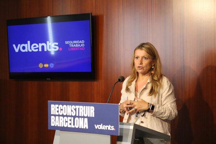 Archivo - La líder de Valents a l'Ajuntament de Barcelona i presidenta de la formació, Eva Parera