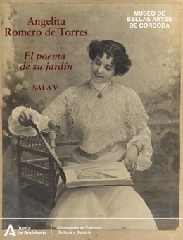Cartel de la exposición 'Angelita Romero de Torres. El poema de su jardín'.