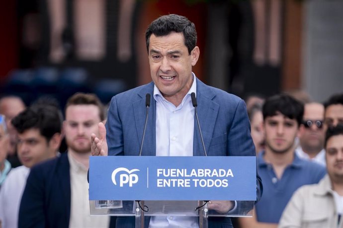 El presidente de la Junta de Andalucía y del Partido Popular de Andalucía, Juanma Moreno