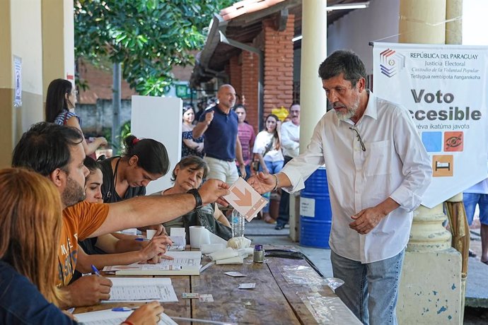 ASUNCION, May 1, 2023  -- This photo taken on April 30, 2023 shows a polling station in Asuncion, capital of Paraguay. Paraguay held general elections on Sunday.