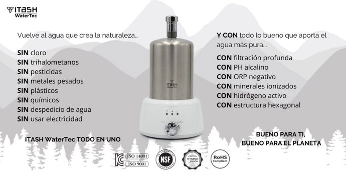 Itash WaterTec Innovador sistema de purificación de agua.