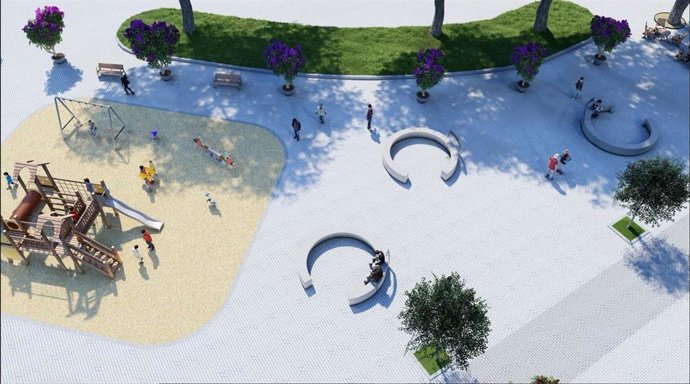 Infografía del aparcmiento de El Muelle en Avilés.