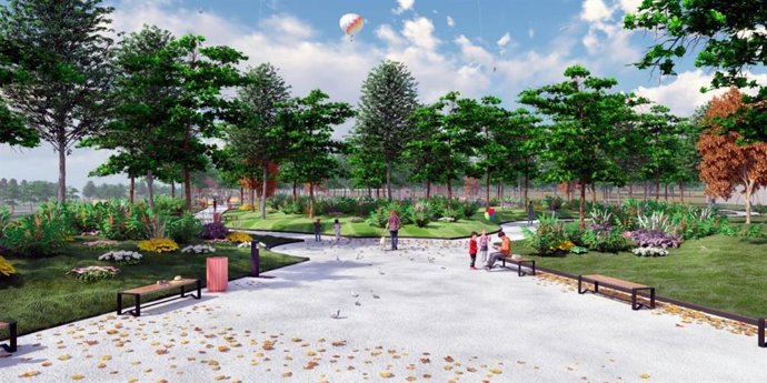 Recreación de la intervención prevista en el Parque Vistalegre de Utrera.