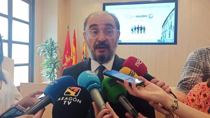 El presidente del Gobierno de Aragón, Javier Lambán