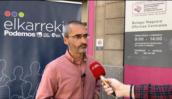 El candidato de Elkarrekin Araba a diputado general de Álava, David Rodríguez