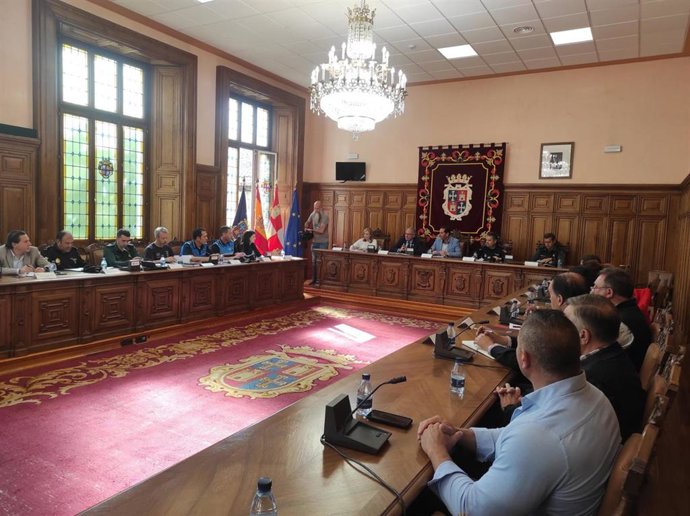 Imagen de la Junta de Seguridad de la fiesta de ITA en Palencia.