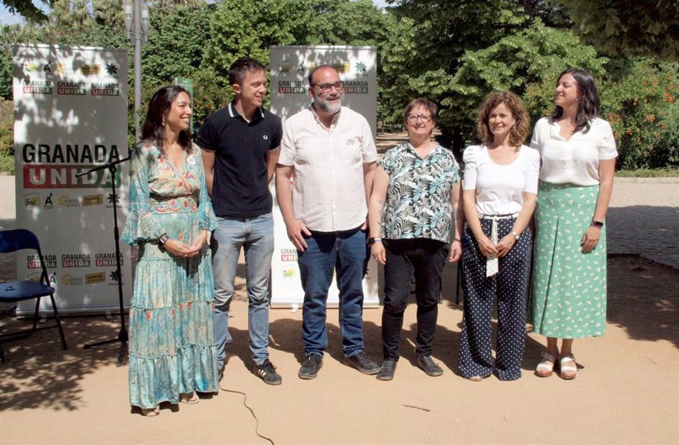 El líder de Más País, Íñigo Errejón, participa en un acto en apoyo de la candidatura Granada Unida.