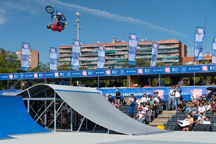 Archivo - Imagen de una prueba durante la Madrid Urban Sports 2021