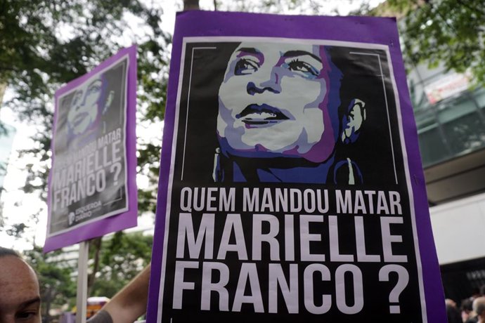 Archivo - March 14, 2019 - SO Paulo, So Paulo, Brazil - So Paulo (SP), 03/14/2019 - MARIELLE FRANCO: Act in honor of city councilor Marielle Franco and driver Anderson, on Paulista Avenue in So Paulo (SP), on Thursday (14), day that completes 1 year