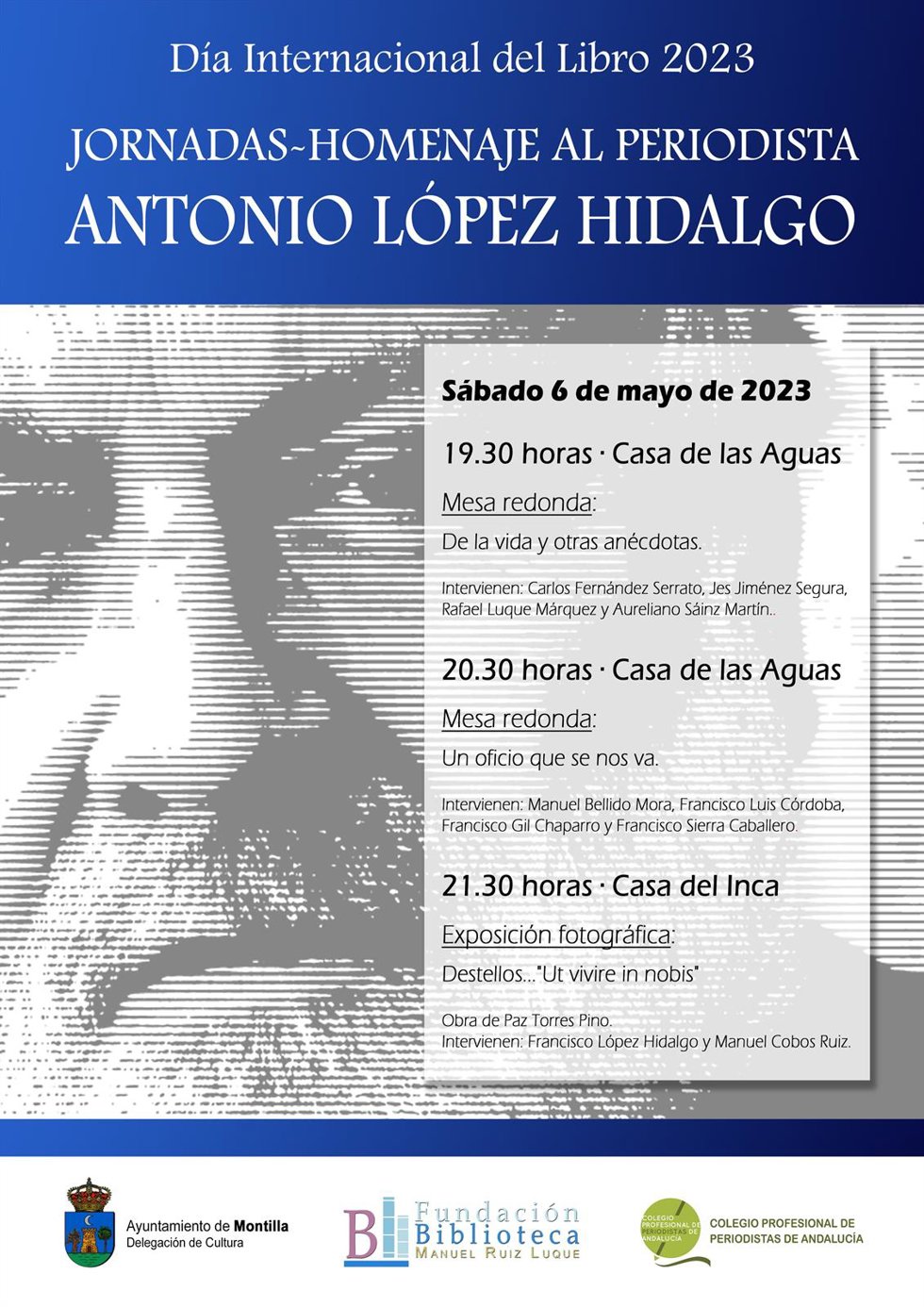 Cartel de las jornadas-homenaje en recuerdo de Antonio López Hidalgo.