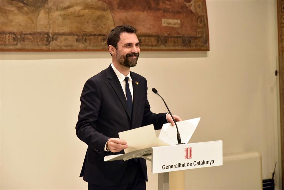 Archivo - El conseller de Empresa y Trabajo y expresidente del Parlament, Roger Torrent. Archivo.