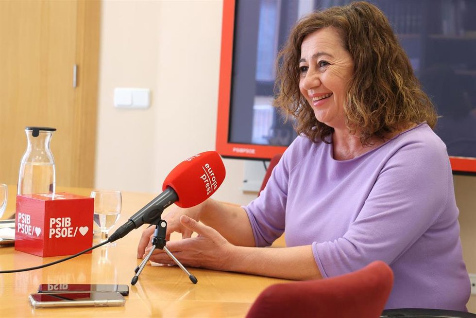 La presidenta del Govern y candidata del PSIB a la reelección, Francina Armengol. 