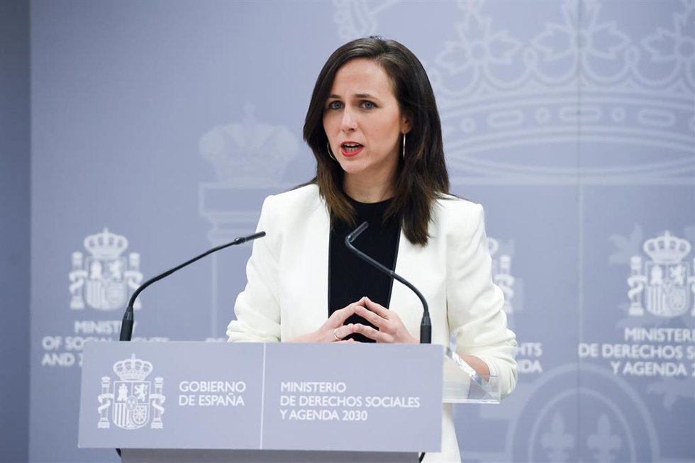 La secretaria general de Podemos y ministra de Derechos Sociales y Agenda 2030, Ione Belarra.