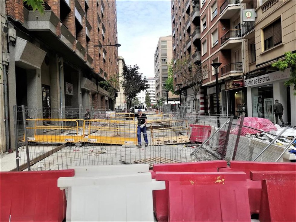 Obras en las Cien Tiendas a final de abril de 2023