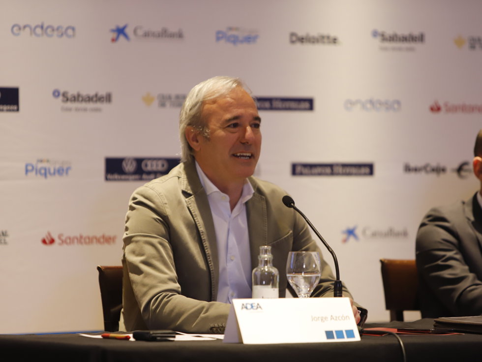 El candidato del PP a la Presidencia del Gobierno de Aragón, Jorge Azcón.