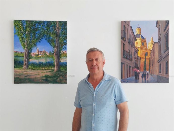 El pintor salmantino Juan Antonio López Bueno.