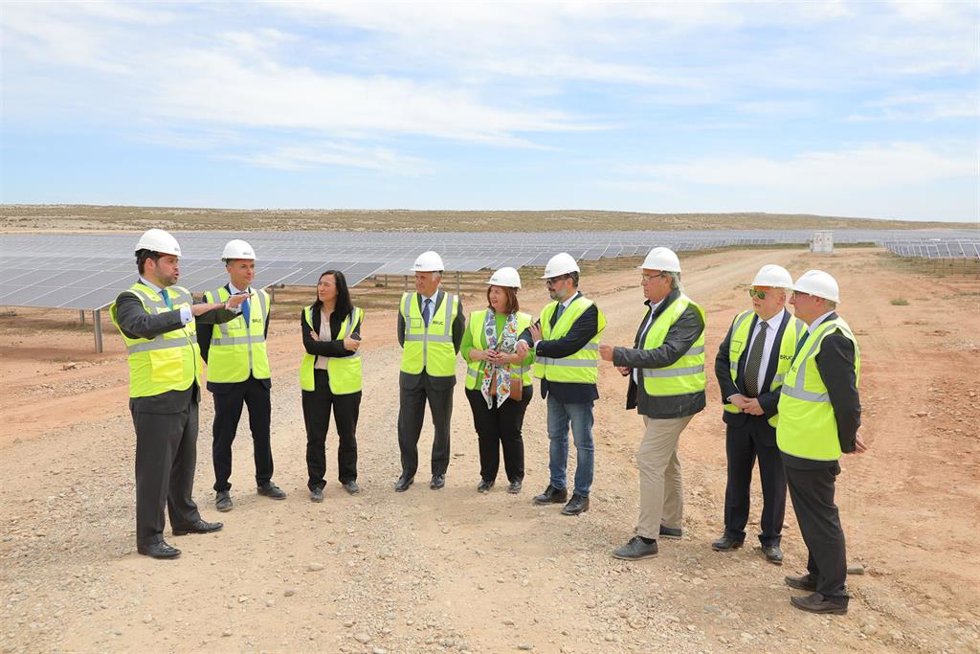 El presidente del Gobierno de Aragón, Javier Lambán, en Fuentes de Ebro.
