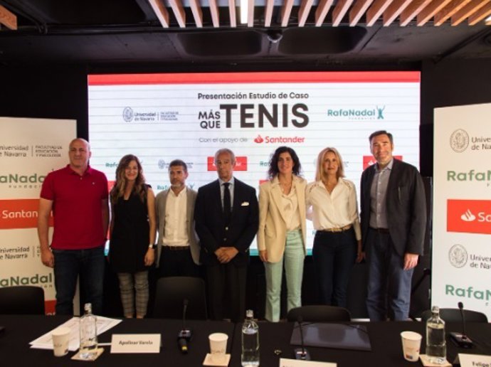 La Fundación Rafa Nadal y la Universidad de Navarra, con el apoyo de Banco Santander, presentan en Madrid el estudio  Más Que Tenis