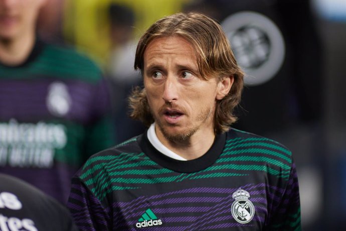 Luka Modric of Real Madrid looks on during the spanish league, La Liga Santander, football match played between Cadiz CF and Real Madrid at Nuevo Mirandilla stadium April 15, 2023, in Cadiz, Spain.