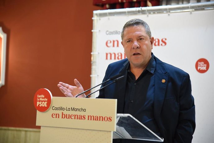El presidente de Castilla-La Mancha, Emiliano García-Page, en un acto en Membrilla.