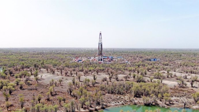 Sinopec Starts the Drilling of Asias Deepest Oil and Gas Well, Project Deep Earth 1-Yuejin 3-3XC Well, in Tarim Basin.