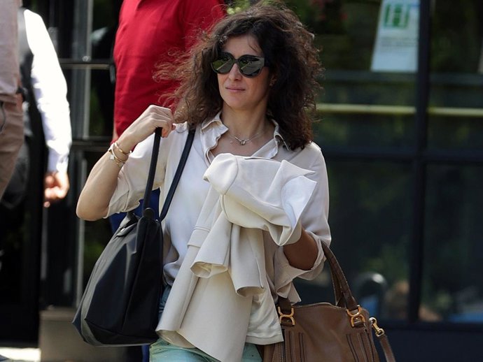 Xisca Perelló saliendo del retsaurante propiedad de Rafa Nadal en Madrid