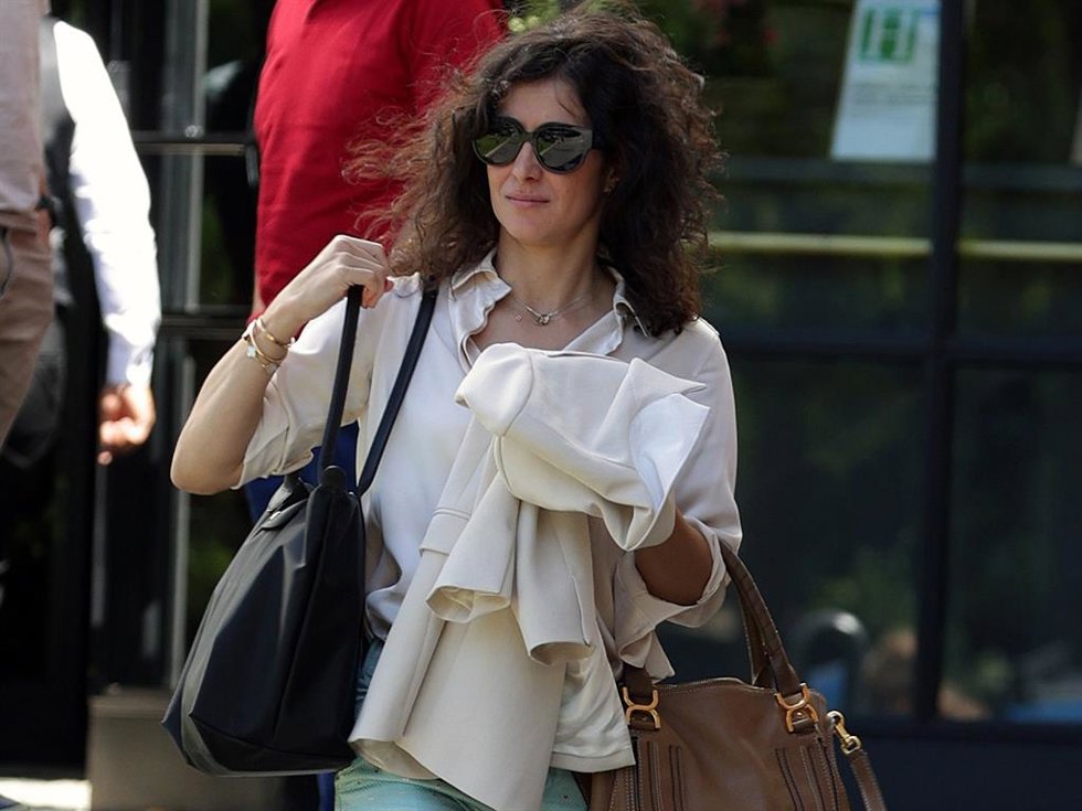 Xisca Perelló saliendo del retsaurante propiedad de Rafa Nadal en Madrid
