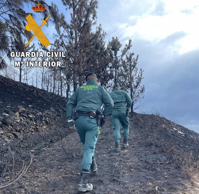 La Guardia Civil investiga incendios forestales