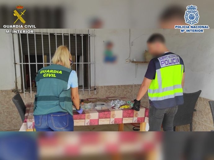 Desmantelan un punto de venta de drogas regentado por una madre y un hijo en una pedanía de Elche