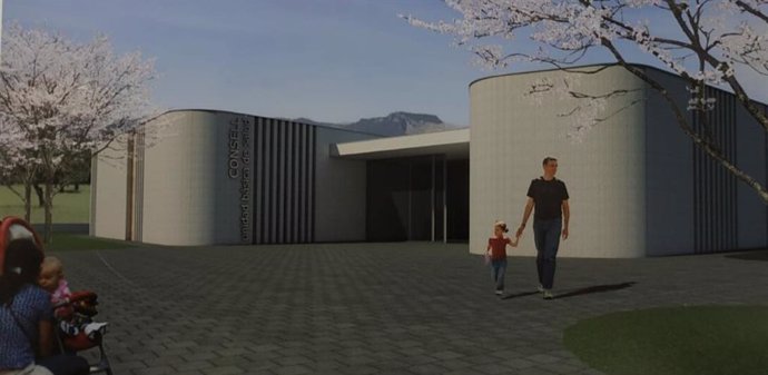 Render de la nueva Unidad Básica de Salud (UBS) de Consell.