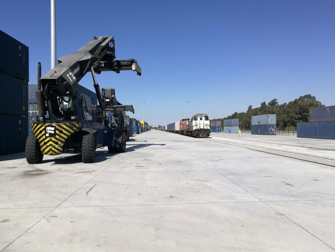 Terminal ferroportuaria el Puerto de Huelva.