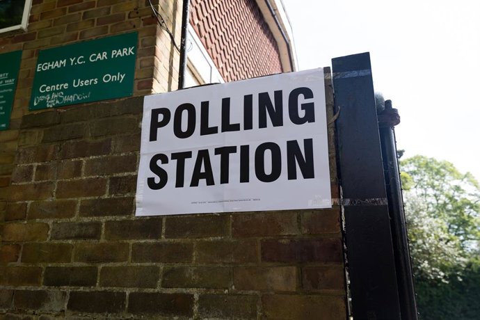 May 4, 2023, Egham, Surrey, United Kingdom: General view of a polling station in Egham, as members of the public go to cast their votes. .Elections are being held in 230 of England's 317 councils with mandatory ID to vote coming into force for the first