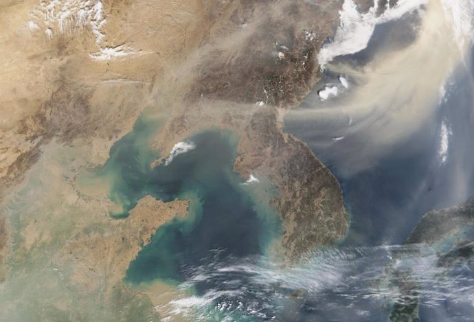 Polvo atmosférico en el mar de China