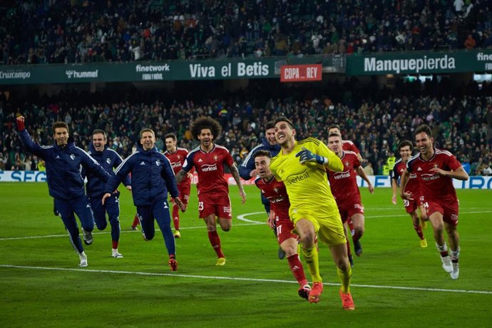 Archivo - El CA Osasuna celebra su victoria en los octavos de final de la Copa del Rey 2022-2023.