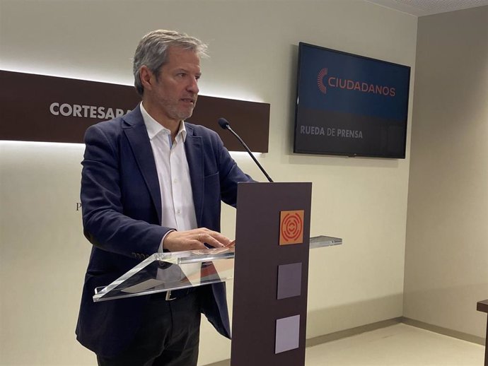 Archivo - El portavoz de Cs Aragón, Daniel Pérez Calvo.