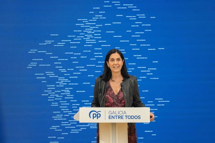 La secretaria general del PPdeG, Paula Prado, en rueda de prensa.
