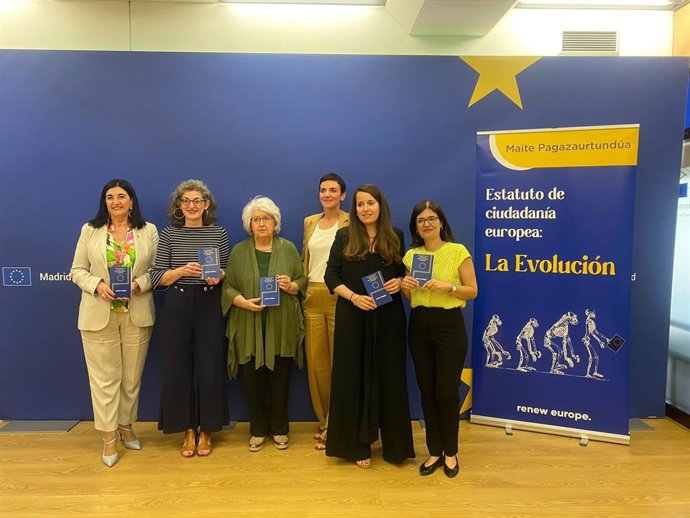 La eurodiputada de Ciudadanos y vicepresidenta de la Comisión de Libertades Civiles del Parlamento Europeo, Maite Pagazaurtundúa, presenta en Madrid su propuesta de 'Estatuto de ciudadanía europea'