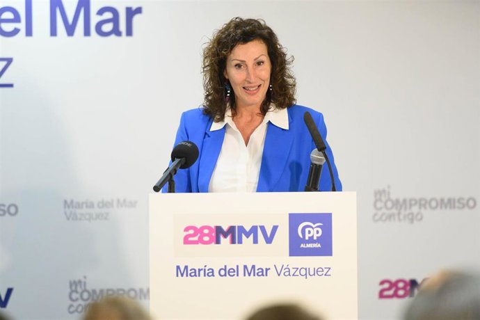 La alcaldesa de Almería y candidata del PP a las elecciones municipales del 28M en Almería, María del Mar Vázquez.