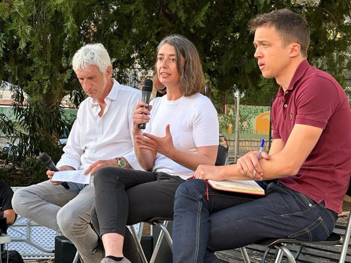 El diputado de MÁS País, Íñigo Errejón, y la candidata de MÉS-Estimam Palma a la alcaldía de Palma, Neus Truyol, en un acto de de MÉS-Estimam Palma.