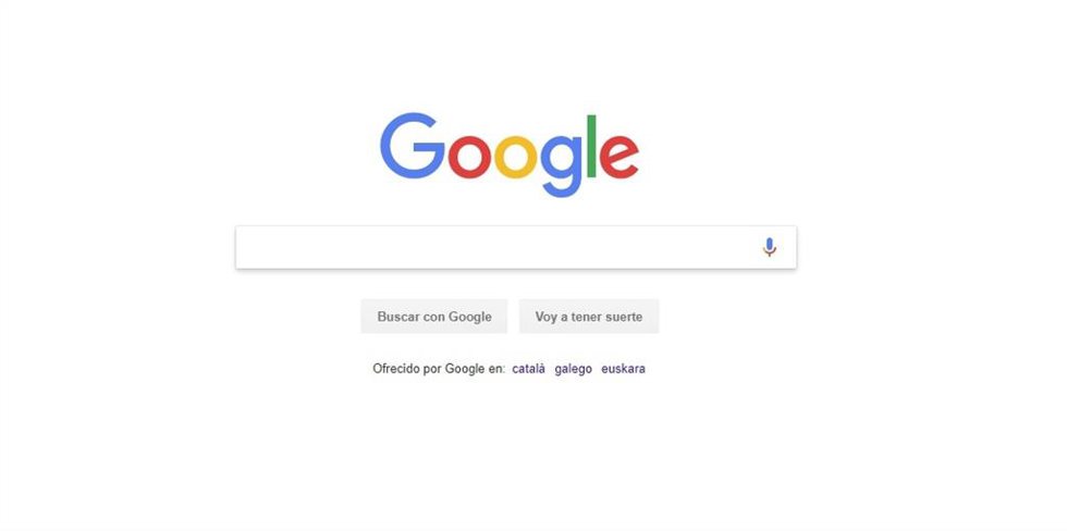 Archivo - Pantalla principal Google