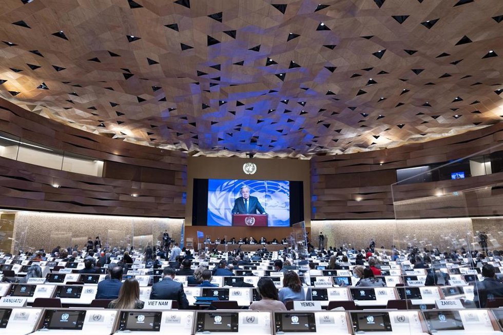 Archivo - Una sesión del Consejo de Derechos Humanos de Naciones Unidas en Ginebra, Suiza