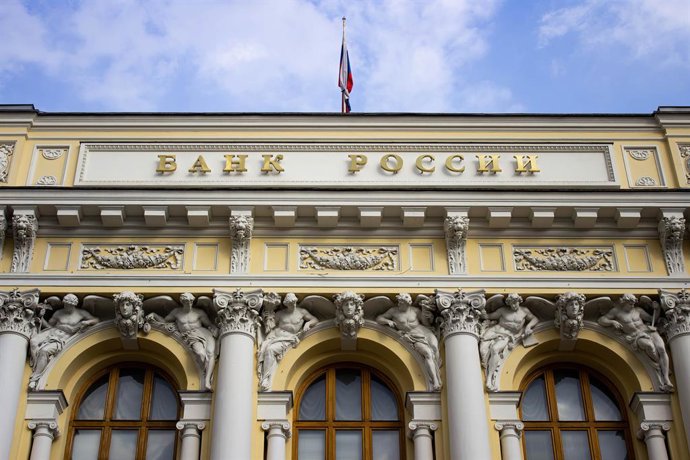 April 11, 2023, Moscow, Russia: The Central Bank of the Russian Federation, also known as the Bank of Russia, is seen in Moscow. In early April, Russian ruble has weakened, falling to the lowest level against the U.S. dollar in 2023. Elvira Nabiullina, 