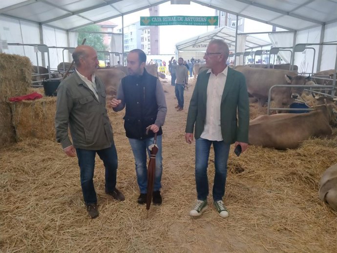Luis Venta visita el recinto ferial de Nava.