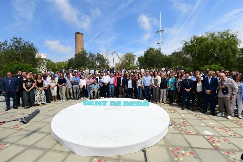 Imagen del acto municipalista de Junts en el Parc Central del Poblenou de Barcelona